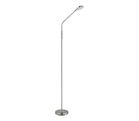 Lampy Globo 58504SN - LED stmievateľná dotyková stojacia lampa SILVIO LED/6,5W/230V matný chróm 58504SN