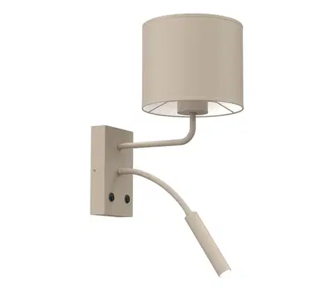 Svietidlá  Nástenné svietidlo ARDEN 1xE27/15W/230V + 1xG9/8W béžové 4224