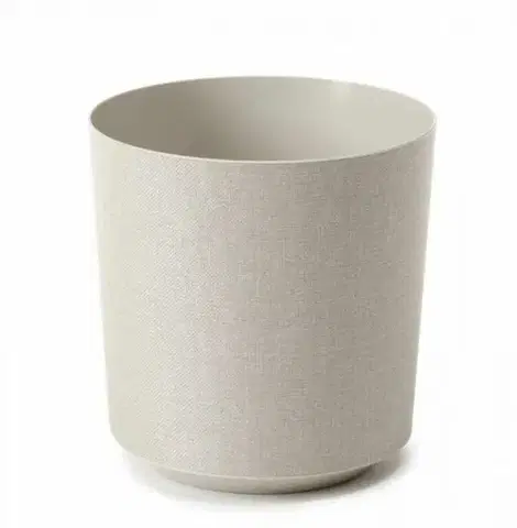 Kvetináče a truhlíky Kinekus Kvetináč plastový priemer 250 mm, GAMA, textil, prírodný, výška 270 mm