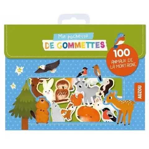 Nalepovačky, vystrihovačky, skladačky 100 samolepek - animaux de la montagne/zvířátka z hor