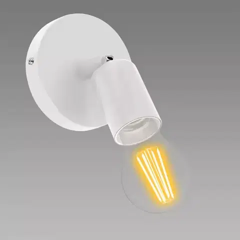 Lampy do obývačky Nástené bodové svietidlo  Uno E27 1C biele 03812 LK1