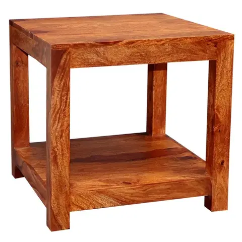 Konferenčné stolíky Konferenčný stolík Kali 50x50x50 indický masív palisander