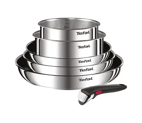 Panvice a hrnce Tefal - Sada riadu 6 ks INGENIO COOK z nerezovej ocele L881S604