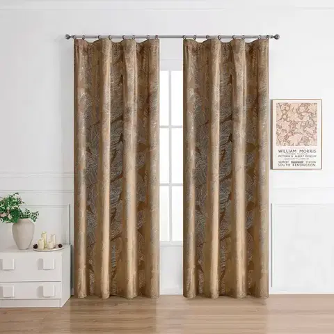 Závesy do spálne Záves na páske MOLLY RQ-198/210GSM 140x250 hnedý