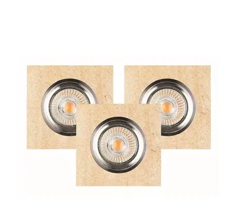 Svietidlá  2515339-SADA 3x LED Podhľadové svietidlo VITAR 1xGU10/5W/230V pieskovec 2515339
