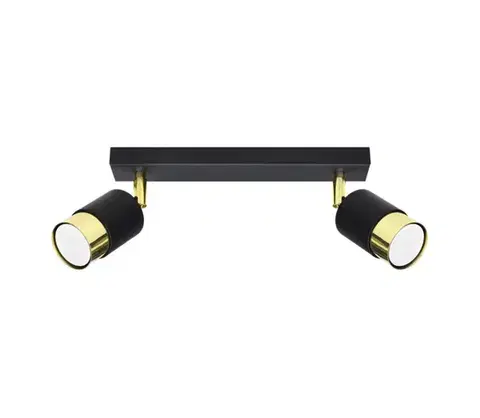 Svietidlá  SL.1070 - Bodové svietidlo NERO 2xGU10/40W/230V čierna/zlatá SL.1070