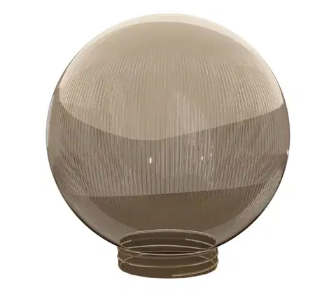 Lampy  Náhradné tienidlo k nástennému svietidlu PARK E27 pr. 20 cm dymová prizmatická ZPK-200