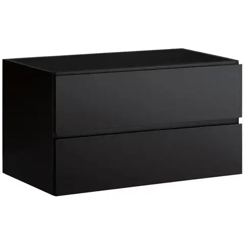 Kúpeľňový nábytok CERANO - Kúpeľňová skrinka pod umývadlo Carole - čierna matná - 99x48x45 CER-431575