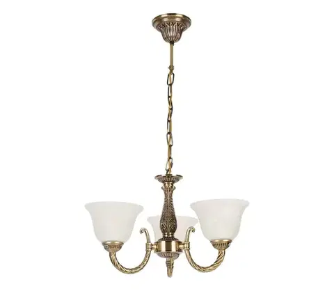 Svietidlá BRILAGI - Luster na reťazi CLASSIC 3xE14/10W/230V mosadz bg72835
