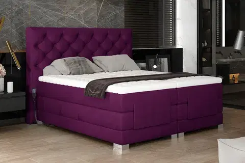 Manželské postele CEDRIK 15 polohovacia posteľ 160x200, Mat Velvet 68