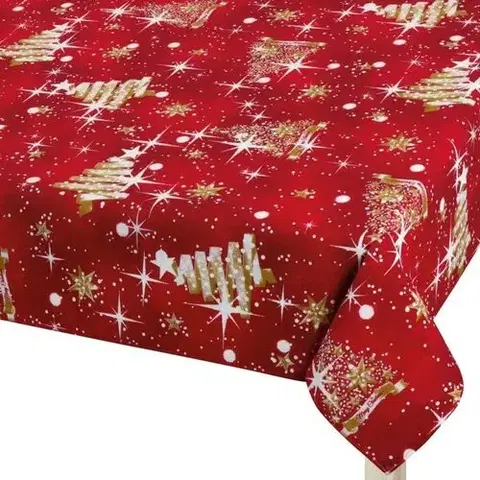 Obrusy Bellatex Obrus ​​Stromček vianočný zlatá, 120 x 140 cm