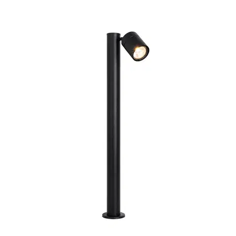 Zahradne stlpove lampy Stojaca vonkajšia lampa čierna 80 cm AR70 nastaviteľná IP44 - Solo