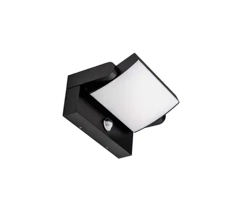 Záhradné lampy  LED Vonkajšie nástenné svietidlo so senzorom LED/17W/230V 4000K IP65 čierna 2941