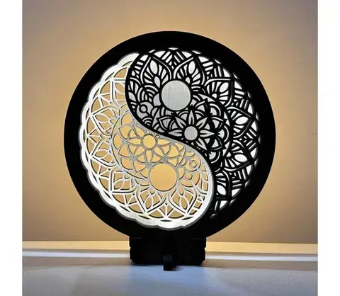 Svietidlá Li-Go 23607/O - LED stmievateľná stolová dekorácia LED/12W/230V 20x22 cm orech 23607/O