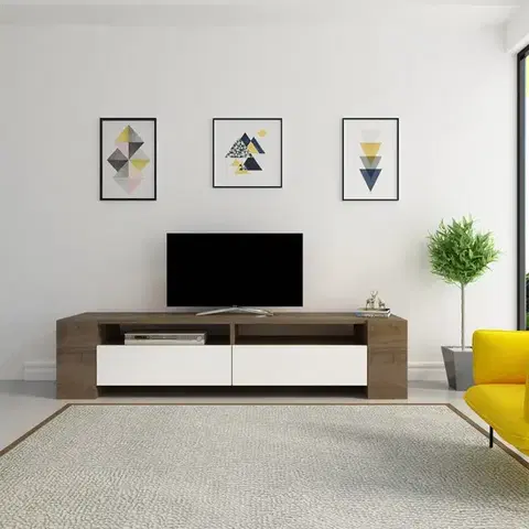 TV stolíky TV stolík Sosruko - Walnut, White