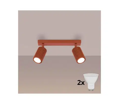 Svietidlá BRILAGI - LED Bodové svietidlo CRESTO 2xGU10/10W/230V červené BR.1637