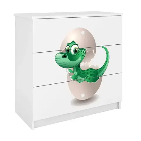 Komody so zásuvkami Detská komoda  Babydreams Biely – Dino