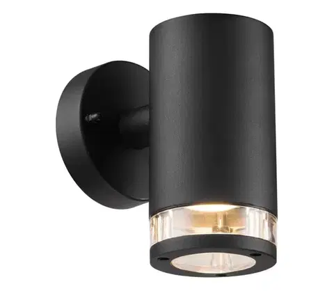 Svietidlá Nordlux - Exteriérové nástenné svietidlo BIRK 1xGU10/28W/230V IP44 čierna 45521003