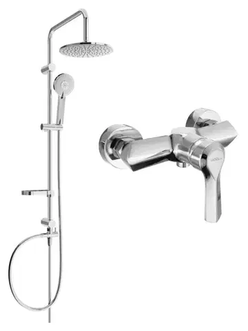 Sprchy a sprchové panely MEXEN/S - Carl sprchový stĺp vrátane sprchovej batérie Sabre, chróm 72140240-00
