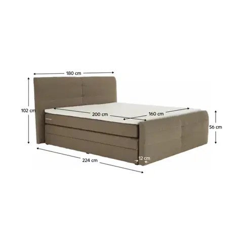Boxspring Boxspringová postel MARGERY 2 Tempo Kondela