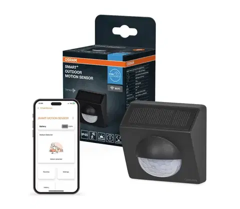 Záhradné lampy Osram - Vonkajší solárny pohybový senzor SMART+ 3,7 V antracit IP65 Wi-Fi 800 mAh 4099854419133