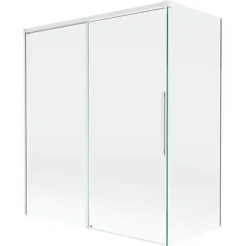 Sprchové dvere MEXEN/S - Rox vaňová zástena 2-krídlová posuvná 140 + 70 x 150, transparent, biela 8C9-140-070-20-00