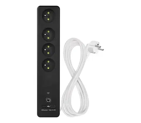 LED osvetlenie  Chytrá predlžovačka GoSmart 4Z 2m Wi-Fi s vypínačom + USB-A + USB-C P1412SM