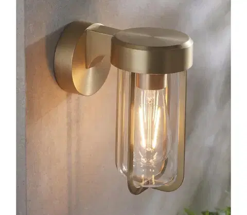 Svietidlá Endon 92855 - Kúpeľňové nástenné svietidlo 1xE27/6W/230V IP44 mosadz 92855