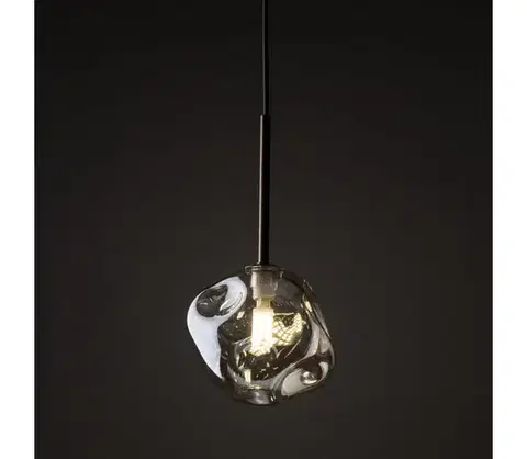 Svietidlá BRILAGI - Luster na lanku VULCANO 1xG9/8W/230V pr. 15 cm bronzová/dymovo-béžová 11621