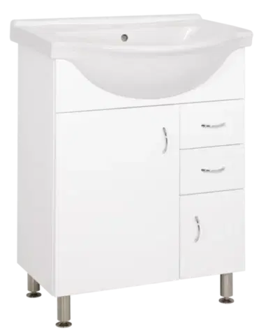 Kúpeľňový nábytok Kúpeľňová skrinka s umývadlom Keramia Pro 65,8x51,4 cm biela PRO65DV PRO65DV