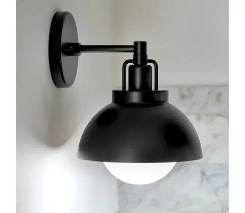 Svietidlá Elstead Kichler KL-NIVA-1W-1P-BK - Nástenná lampa NIVA 1xE27/40W/230V čierna KL-NIVA-1W-1P-BK