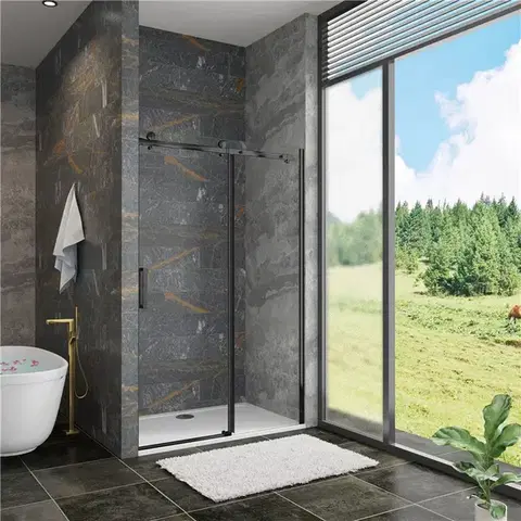 Sprchovacie kúty H K - Posuvné sprchové dvere DIAMOND BLACK 116- 120x200cm L / P variant SE-DIAMONDBLACK120SET
