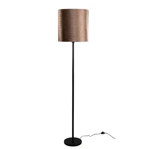 Stojace lampy Stojacia lampa čierna s velúrovým tienidlom krokodíl 40 cm - Simplo