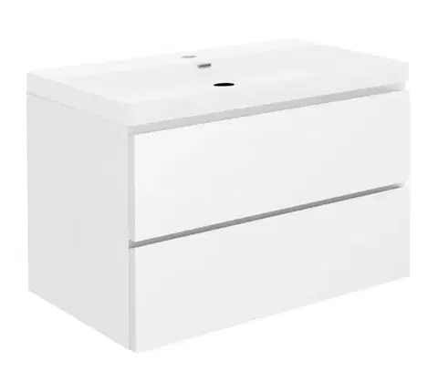 Kúpeľňový nábytok Kúpeľňová skrinka s umývadlom SAT B-Way 99x50x45 cm biela lesk BWAY2100WU4 BWAY2100WU4