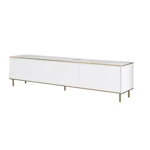 Konferenčné stolíky Televízny stolík Imaj White Marble and Gold