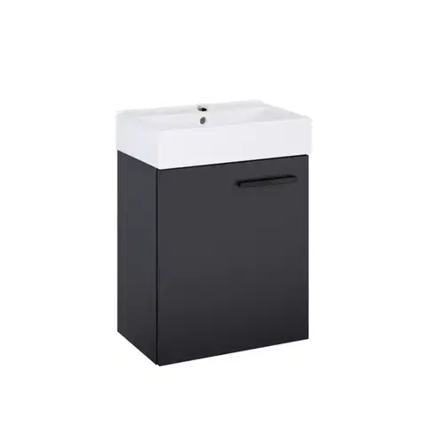 Nábytok do kúpeľne Kúpeľňová Zostava Mini 45 Čierna Matt Úchyt Čierna Matt