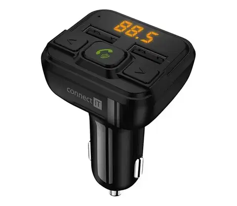 Predlžovacie káble CONNECT IT CCC-8600-BK - FM vysielač do auta s handsfree, čierny CCC-8600-BK