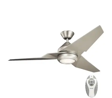 Ventilátory Elstead Kichler KLF-JADE-60-BN - LED Stmievateľný látor JADE 18W/230V strieborná + DO KLF-JADE-60-BN