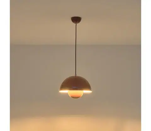 Svietidlá Eurolamp Závesný luster JARDEN na lanku 1xE27/15W/230V hnedý 144-28551