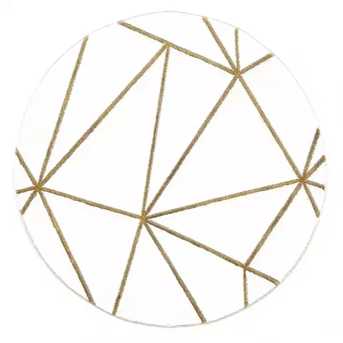 Moderné koberce Koberec Diamond 1,6/1,6 A0071 biela/ zlatá
