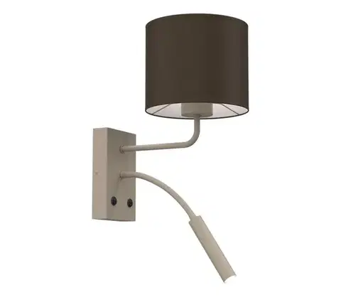 Svietidlá  Nástenné svietidlo ARDEN 1xE27/15W/230V + 1xG9/8W béžová/hnedá 4655
