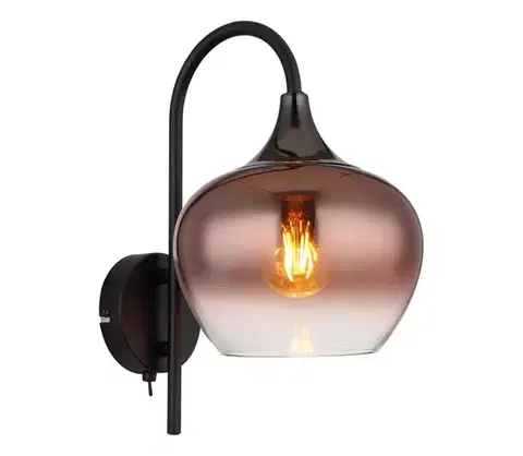 Svietidlá Globo 15548WG - Nástenná lampa MAXY 1xE27/40W/230V medená 15548WG
