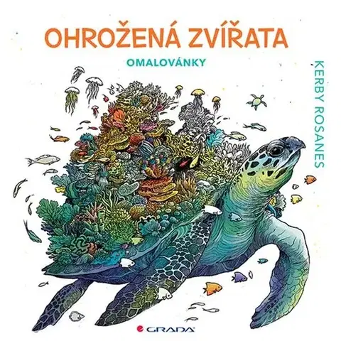 Maľovanky pre dospelých Omalovánky Ohrožená zvířata - Kerby Rosanes