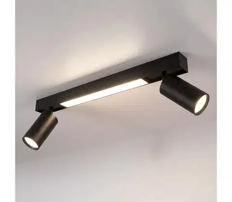 Svietidlá BRILAGI - LED bodové svietidlo SELE 2xGU10/30W/230V + LED/15W čierna WO-LEDSELE60-02-OEM
