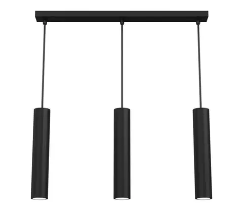 Svietidlá  Luster na lanku RAITO 3xGU10/8W/230V čierna 95