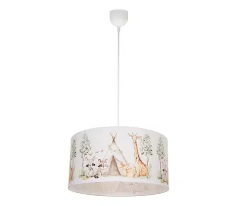 Svietidlá  Detský luster KIDS ROOM 1xE27/60W/230V priemer 40 cm zvieratká H0957