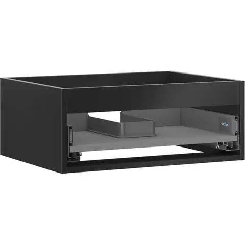 Kúpeľňový nábytok MEXEN - Box-A skrinka pre umývadlo 60, 1 šuplík, čierna mat 91AX0-0600-235-1-71