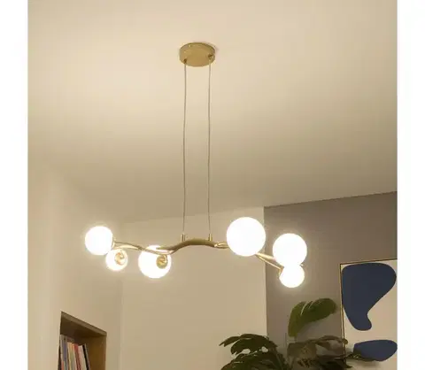 Svietidlá BRILAGI - LED Luster na lanku MISTEL 6xG9/3W/230V zlatá/biela 3009-6PGW