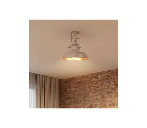 Svietidlá BRILAGI - Stropné svietidlo PYRONIC 1xE27/40W/230V priemer 32 cm krémová/patina 892OPV2706