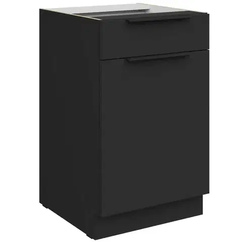 Kuchynské skrinky stojace Kuchynská skrinka Aria-Bl/Bl Anti Fingerprint 50d 1f 1s Bb